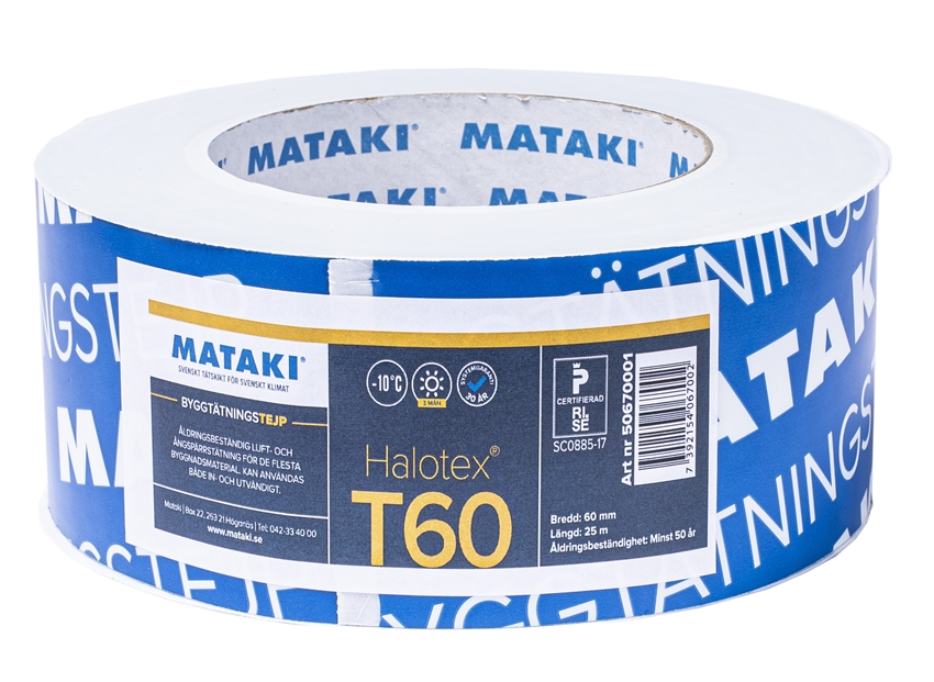 Halotex Byggtätningstejp T60 - 25x0,06m - 1