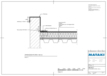 Mataki Konstruktion bim tak - Uppdragning på krön mindre än 300 mm